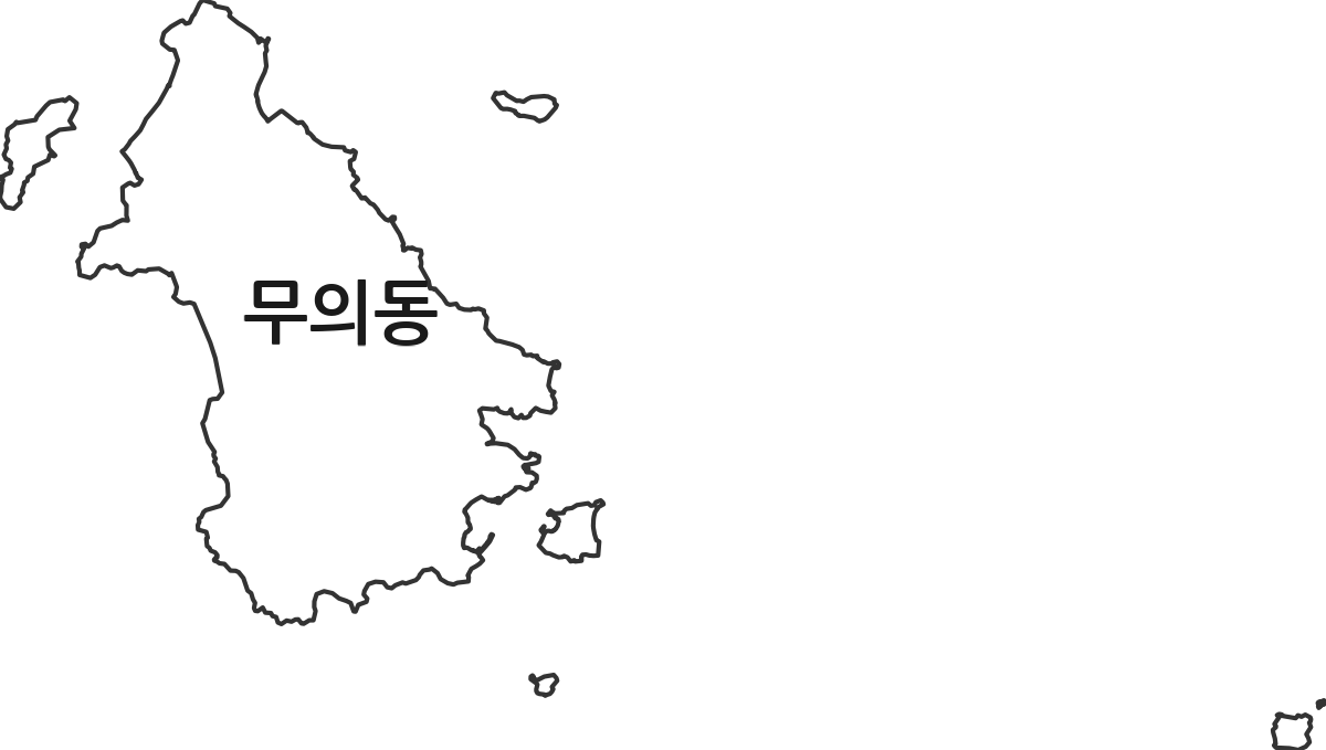 인천광역시 중구 무의동 법정동 행정구역 경계 지도