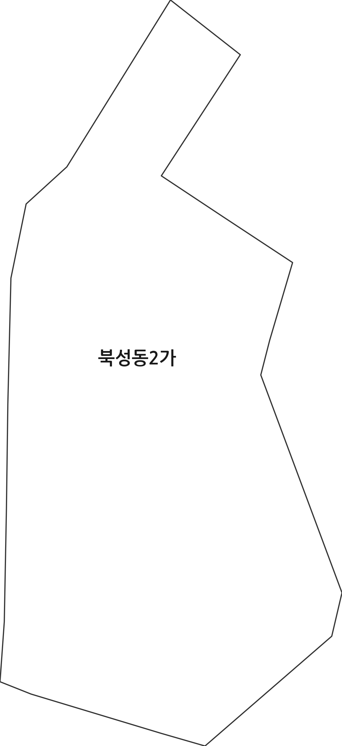 인천광역시 중구 북성동2가 법정동 행정구역 경계 지도