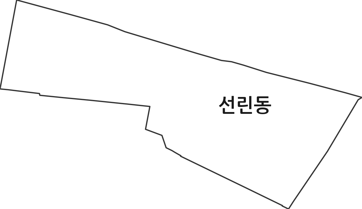 인천광역시 중구 선린동 법정동 행정구역 경계 지도