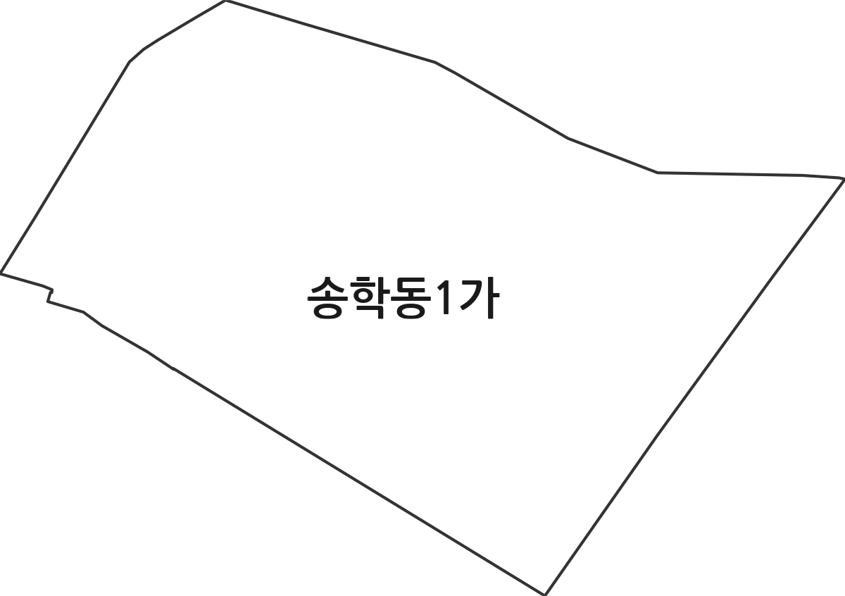 인천광역시 중구 송학동1가 법정동 행정구역 경계 지도