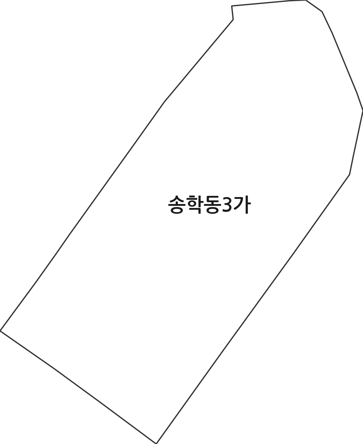 인천광역시 중구 송학동3가 법정동 행정구역 경계 지도