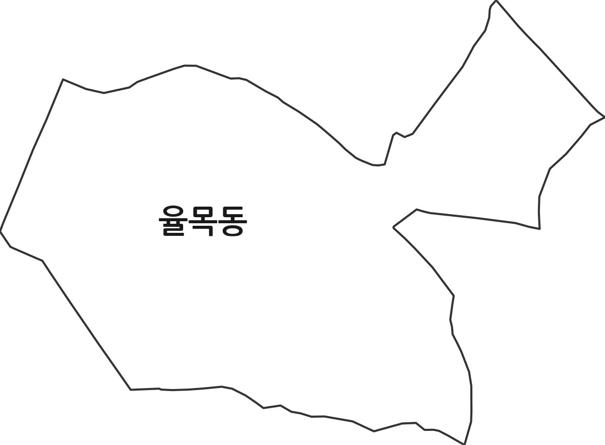 인천광역시 중구 율목동 법정동 행정구역 경계 지도