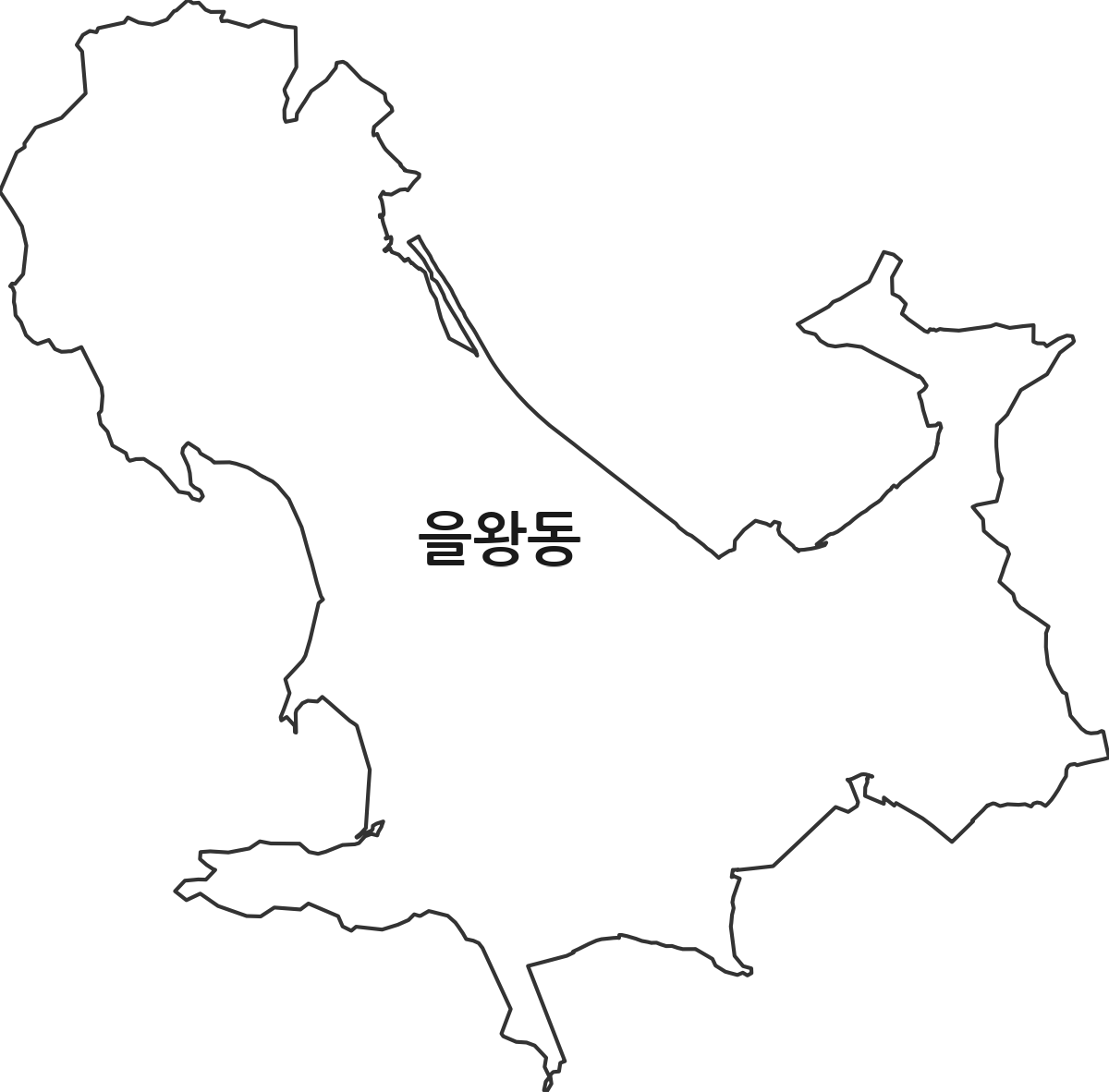 인천광역시 중구 을왕동 법정동 행정구역 경계 지도