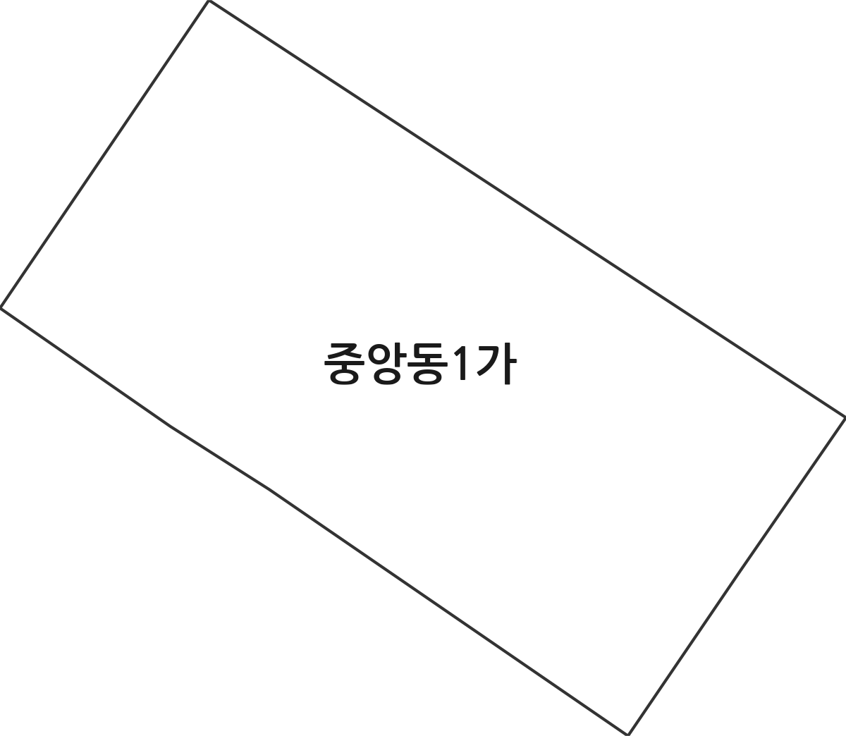 인천광역시 중구 중앙동1가 법정동 행정구역 경계 지도