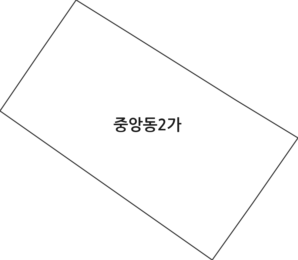 인천광역시 중구 중앙동2가 법정동 행정구역 경계 지도
