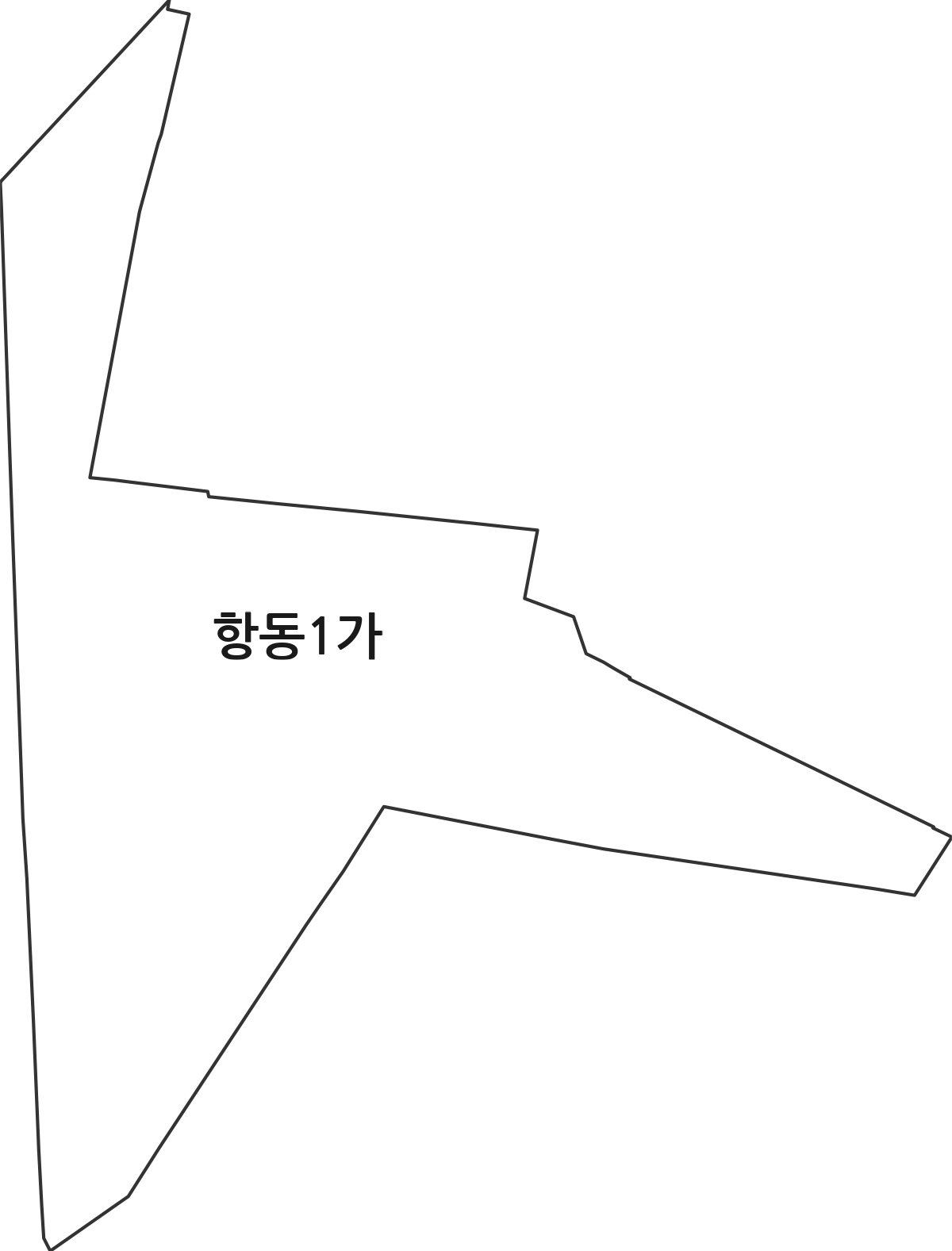 인천광역시 중구 항동1가 법정동 행정구역 경계 지도