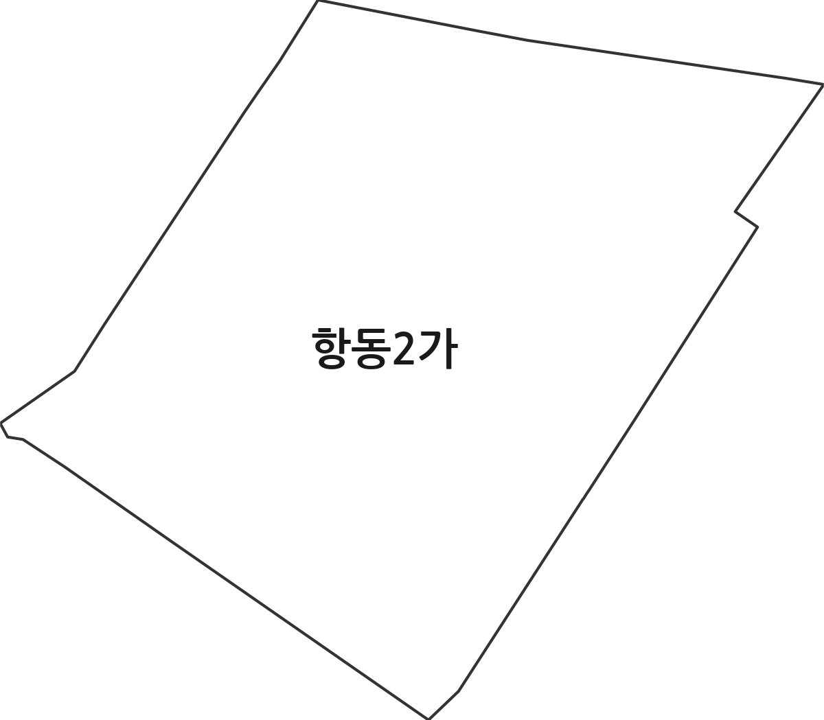 인천광역시 중구 항동2가 법정동 행정구역 경계 지도