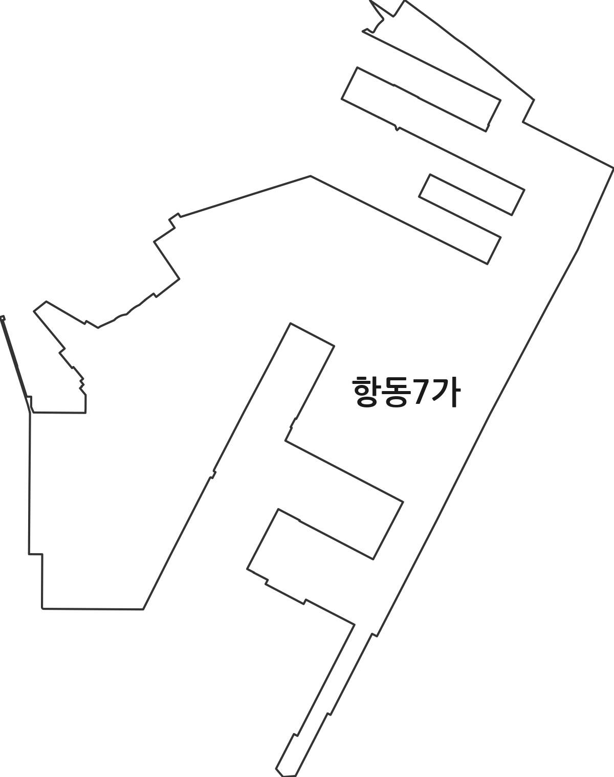 인천광역시 중구 항동7가 법정동 행정구역 경계 지도