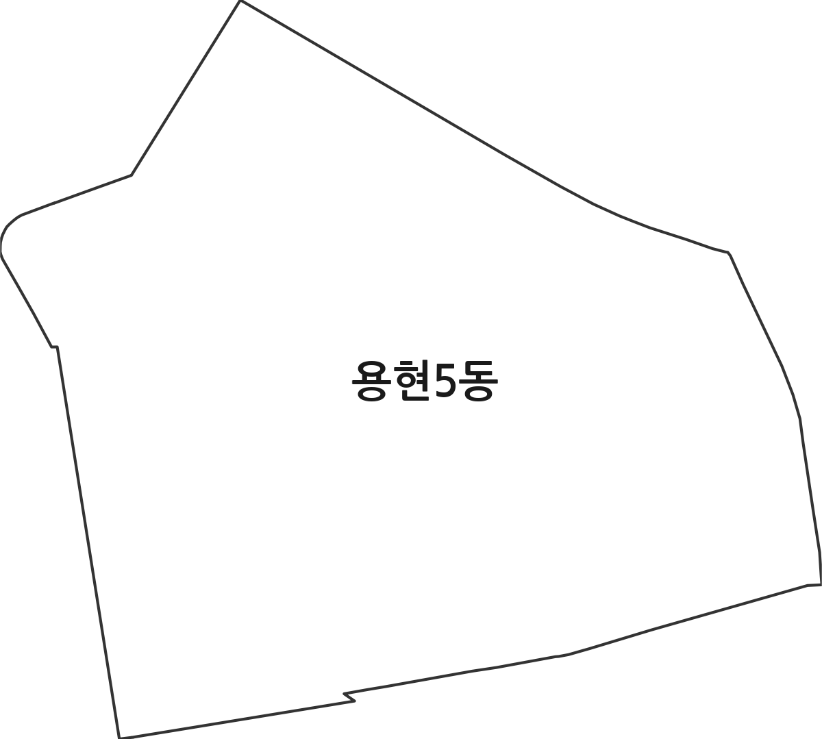 인천광역시 미추홀구 용현5동 행정동 행정구역 경계 지도