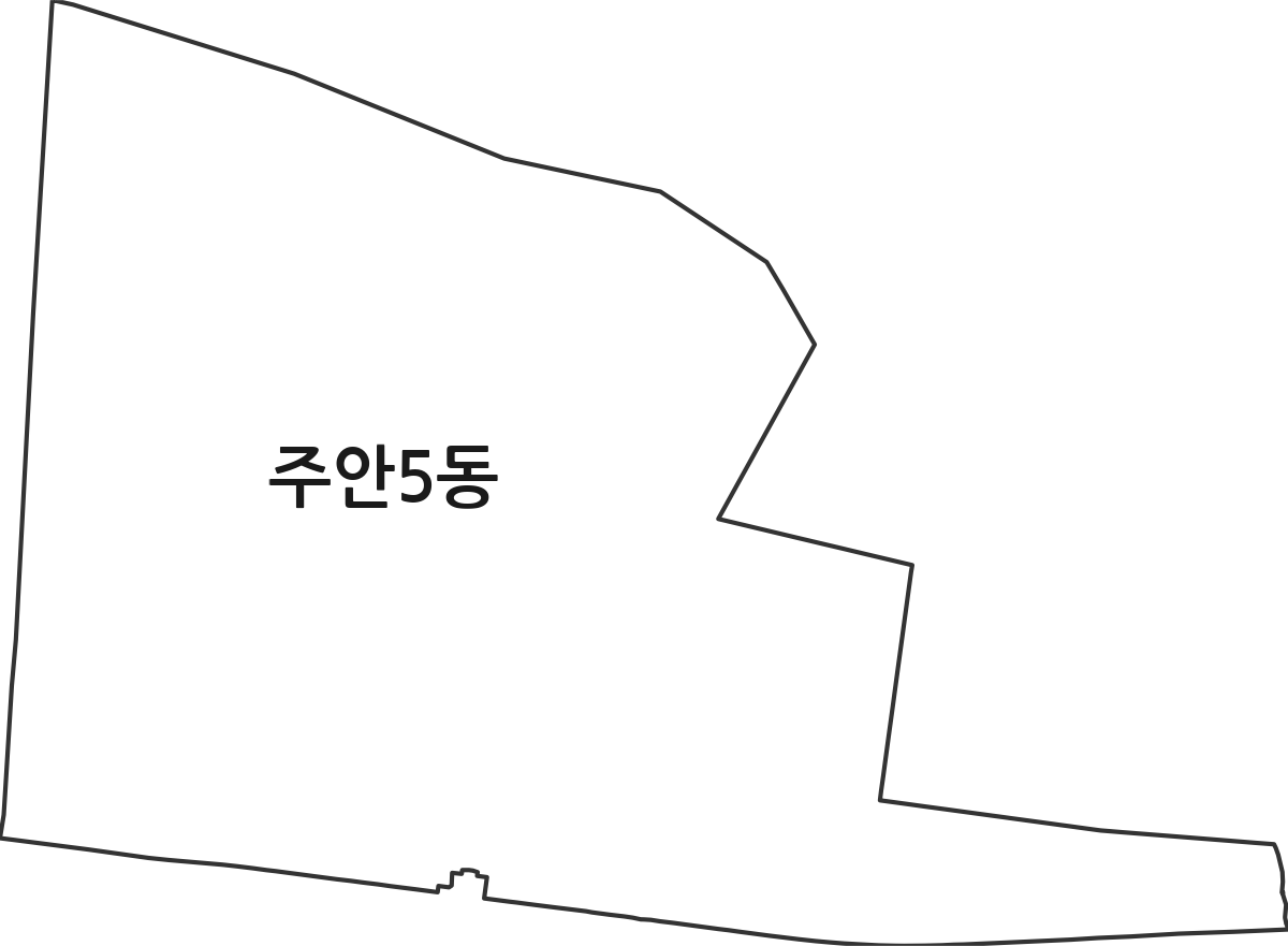 인천광역시 미추홀구 주안5동 행정동 행정구역 경계 지도