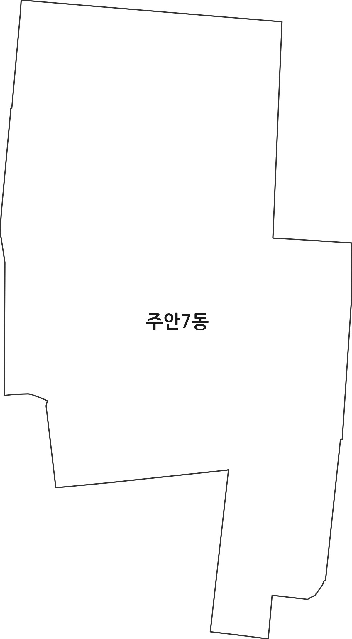 인천광역시 미추홀구 주안7동 행정동 행정구역 경계 지도