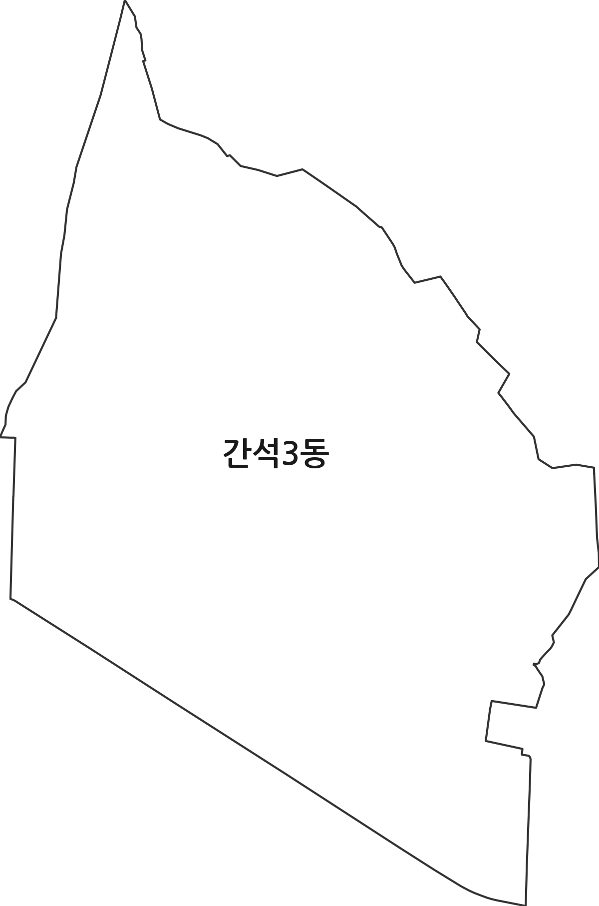 인천광역시 남동구 간석3동 행정동 행정구역 경계 지도