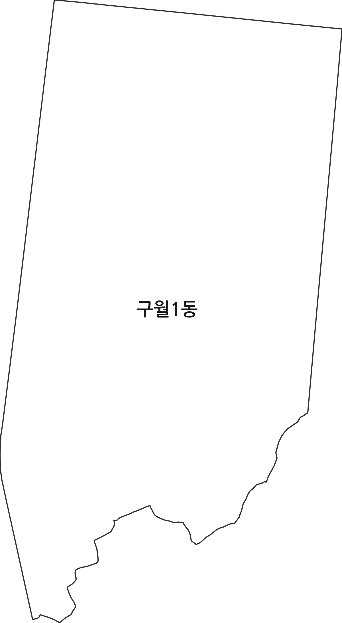인천광역시 남동구 구월1동 행정동 행정구역 경계 지도
