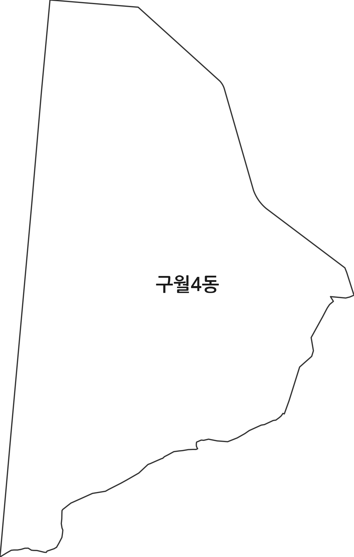 인천광역시 남동구 구월4동 행정동 행정구역 경계 지도