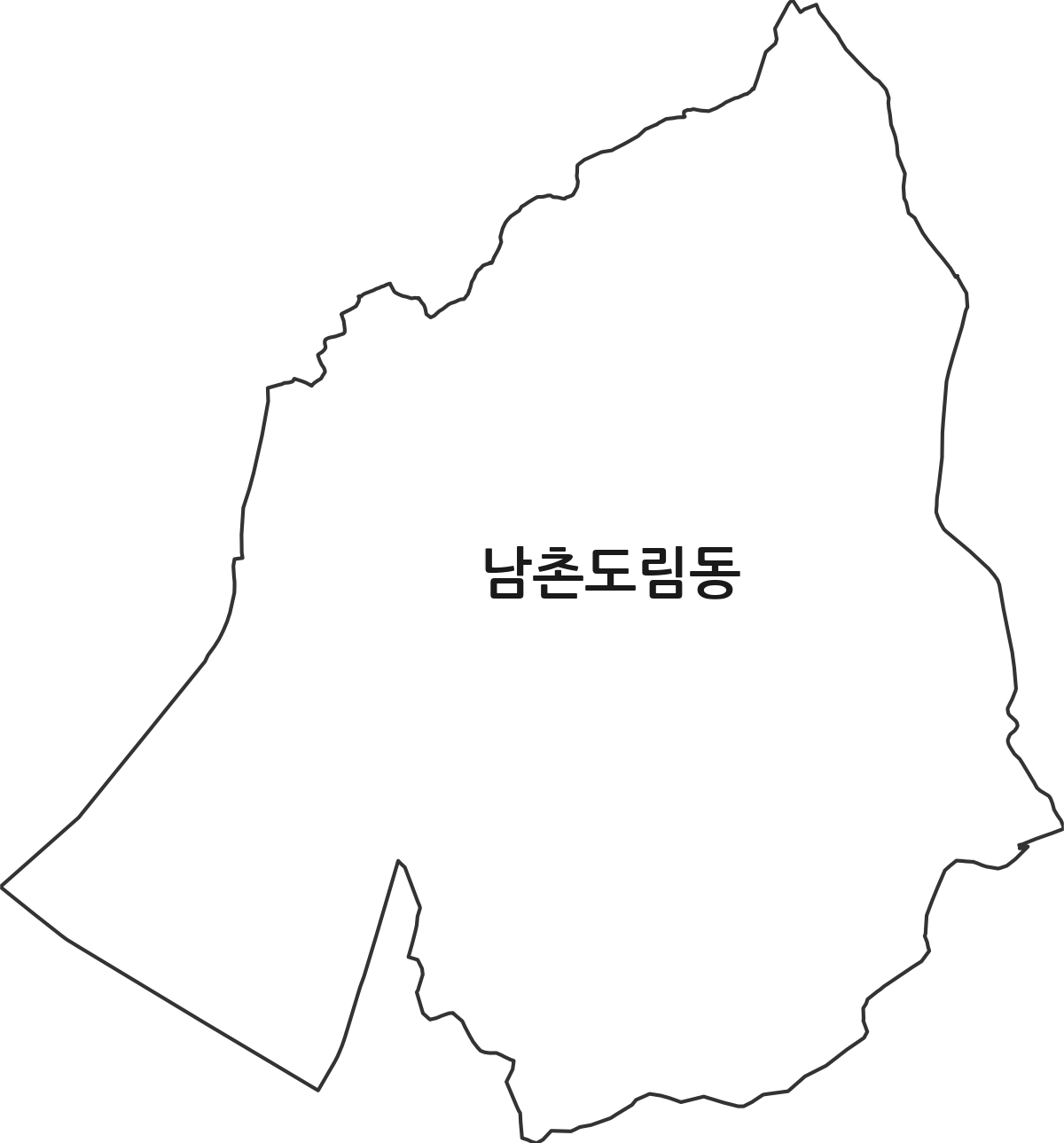 인천광역시 남동구 남촌도림동 행정동 행정구역 경계 지도