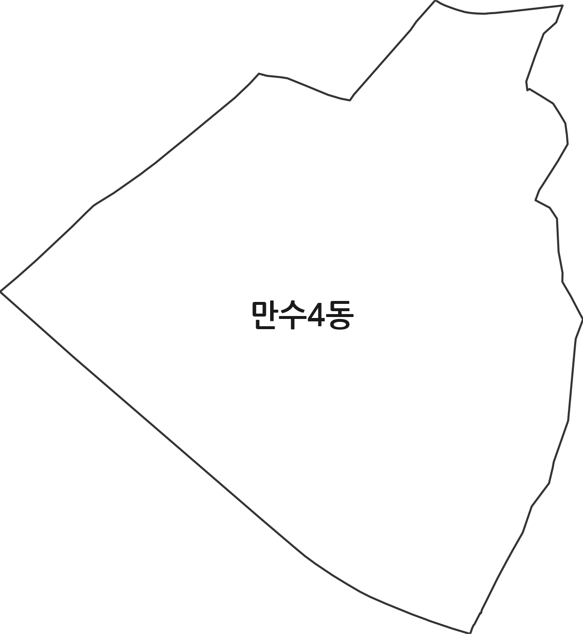 인천광역시 남동구 만수4동 행정동 행정구역 경계 지도