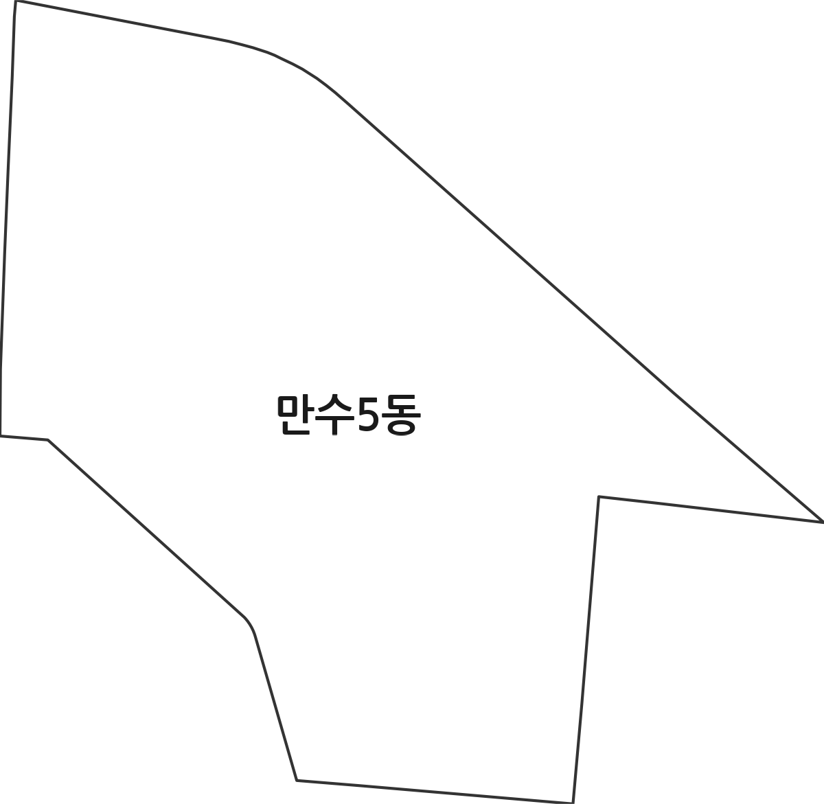 인천광역시 남동구 만수5동 행정동 행정구역 경계 지도