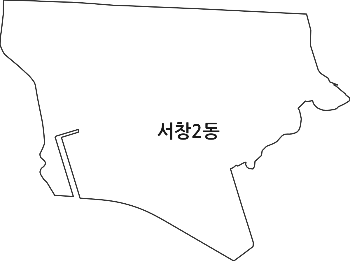 인천광역시 남동구 서창2동 행정동 행정구역 경계 지도