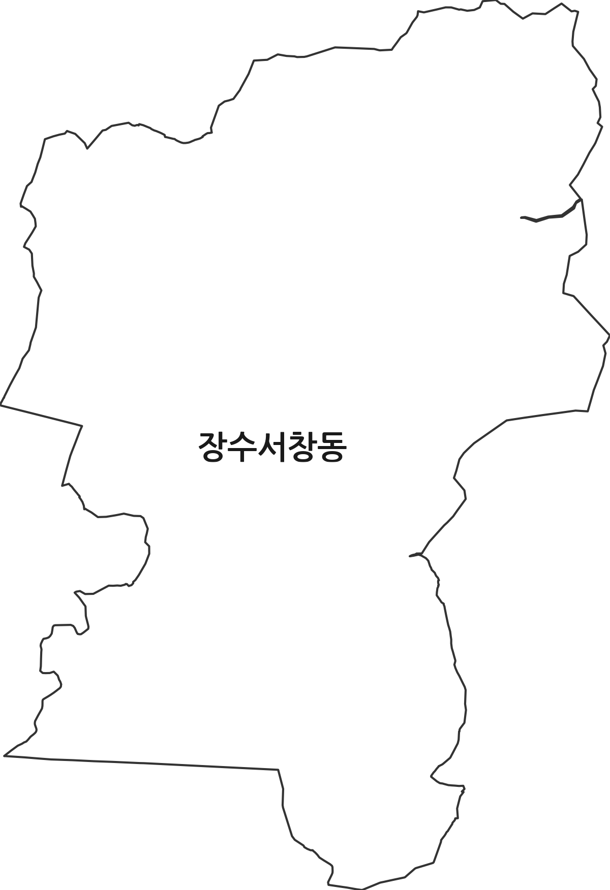 인천광역시 남동구 장수서창동 행정동 행정구역 경계 지도