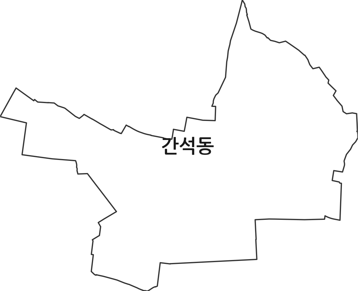 인천광역시 남동구 간석동 법정동 행정구역 경계 지도