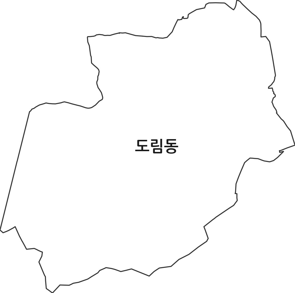 인천광역시 남동구 도림동 법정동 행정구역 경계 지도