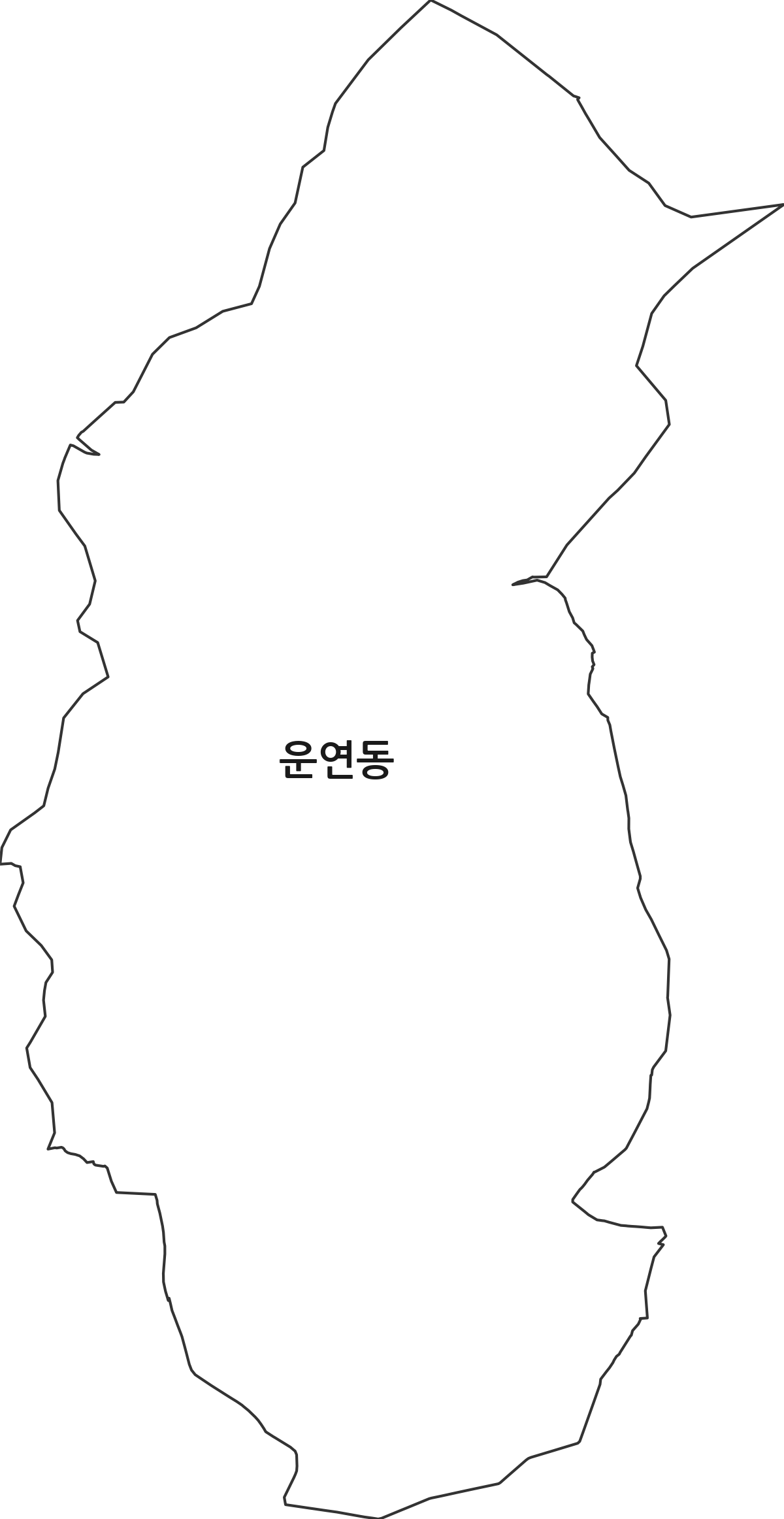 인천광역시 남동구 운연동 법정동 행정구역 경계 지도