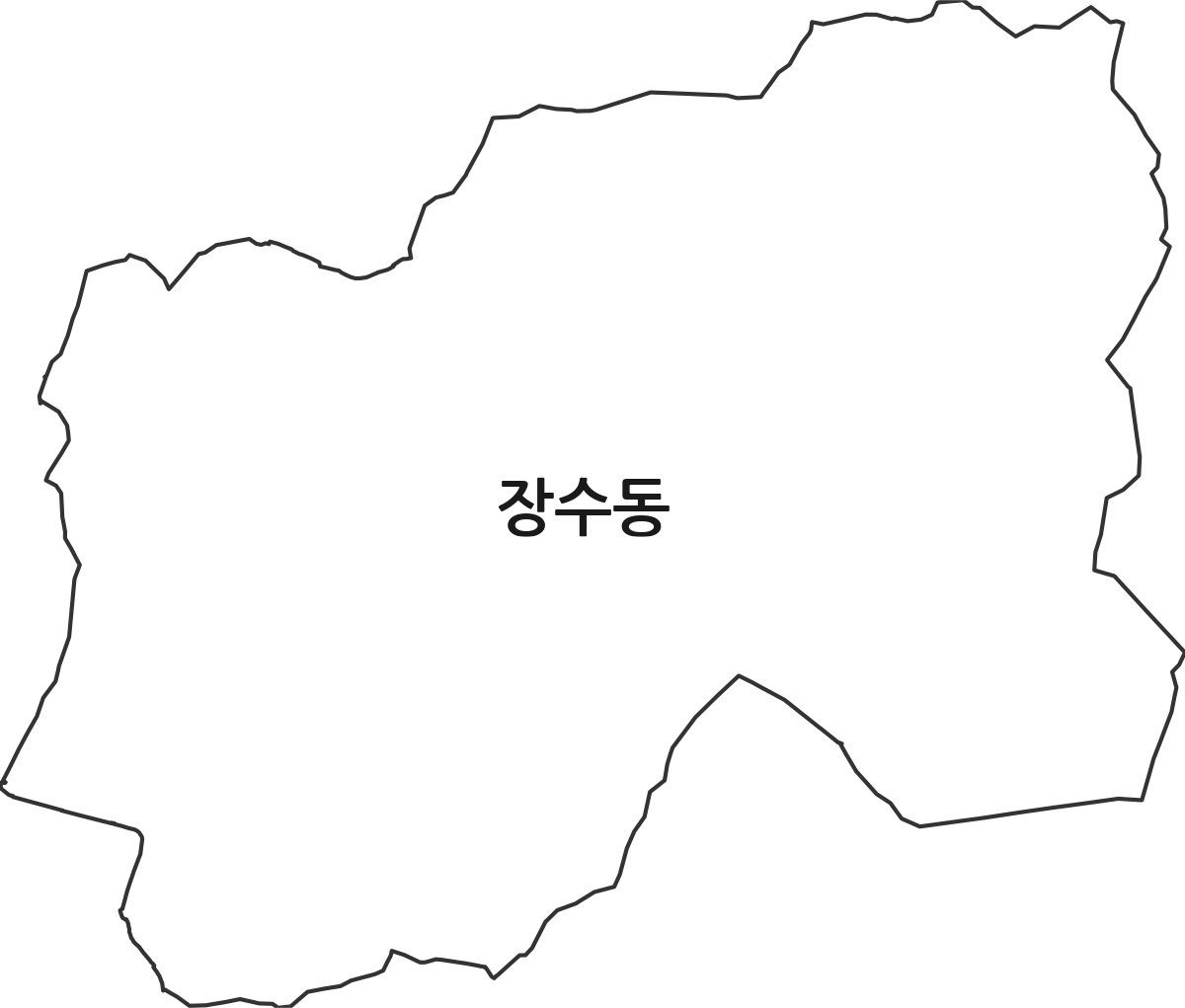 인천광역시 남동구 장수동 법정동 행정구역 경계 지도