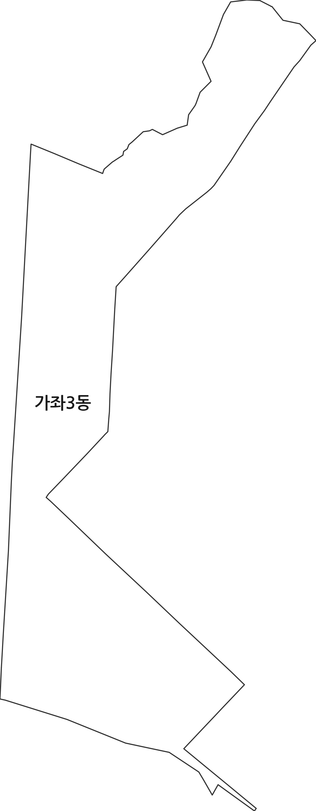 인천광역시 서구 가좌3동 행정동 행정구역 경계 지도