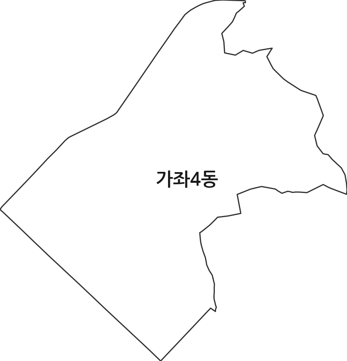 인천광역시 서구 가좌4동 행정동 행정구역 경계 지도