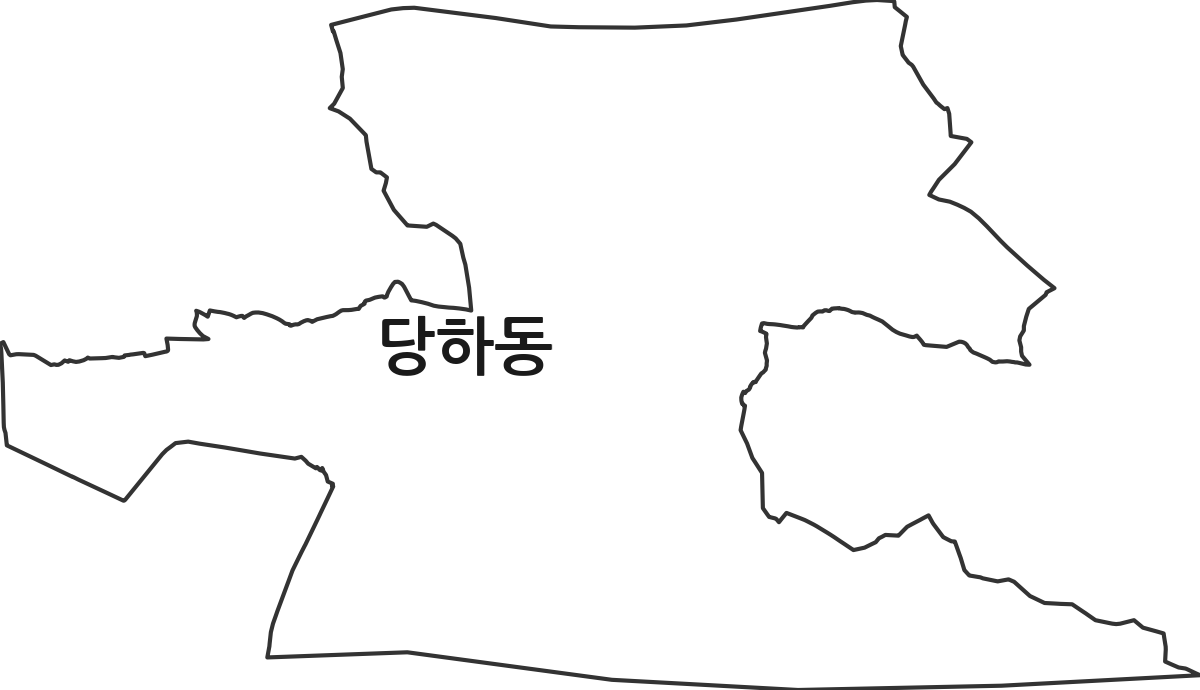 인천광역시 서구 당하동 행정동 행정구역 경계 지도