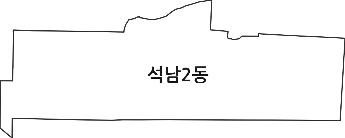 인천광역시 서구 석남2동 행정동 행정구역 경계 지도
