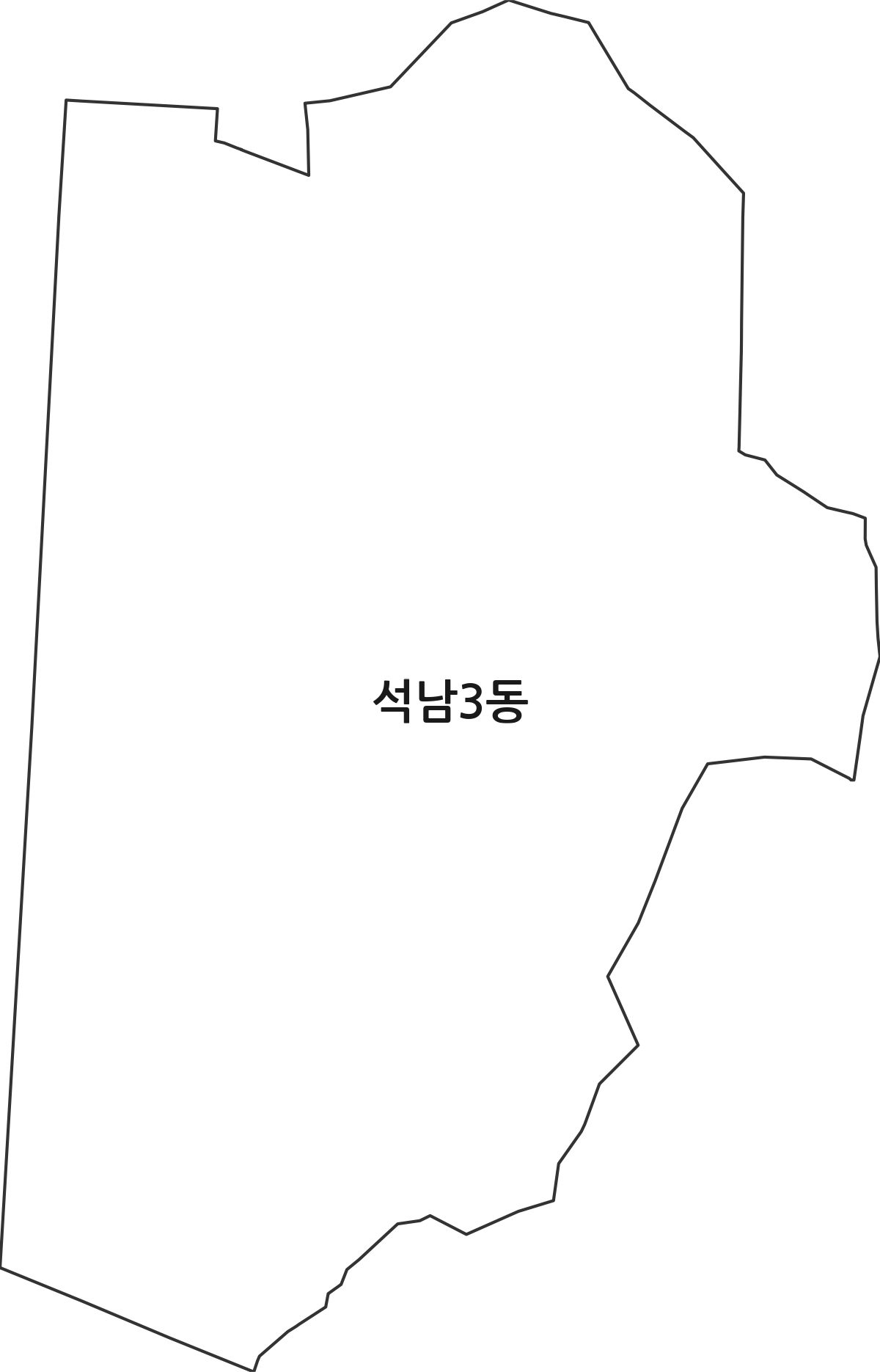 인천광역시 서구 석남3동 행정동 행정구역 경계 지도