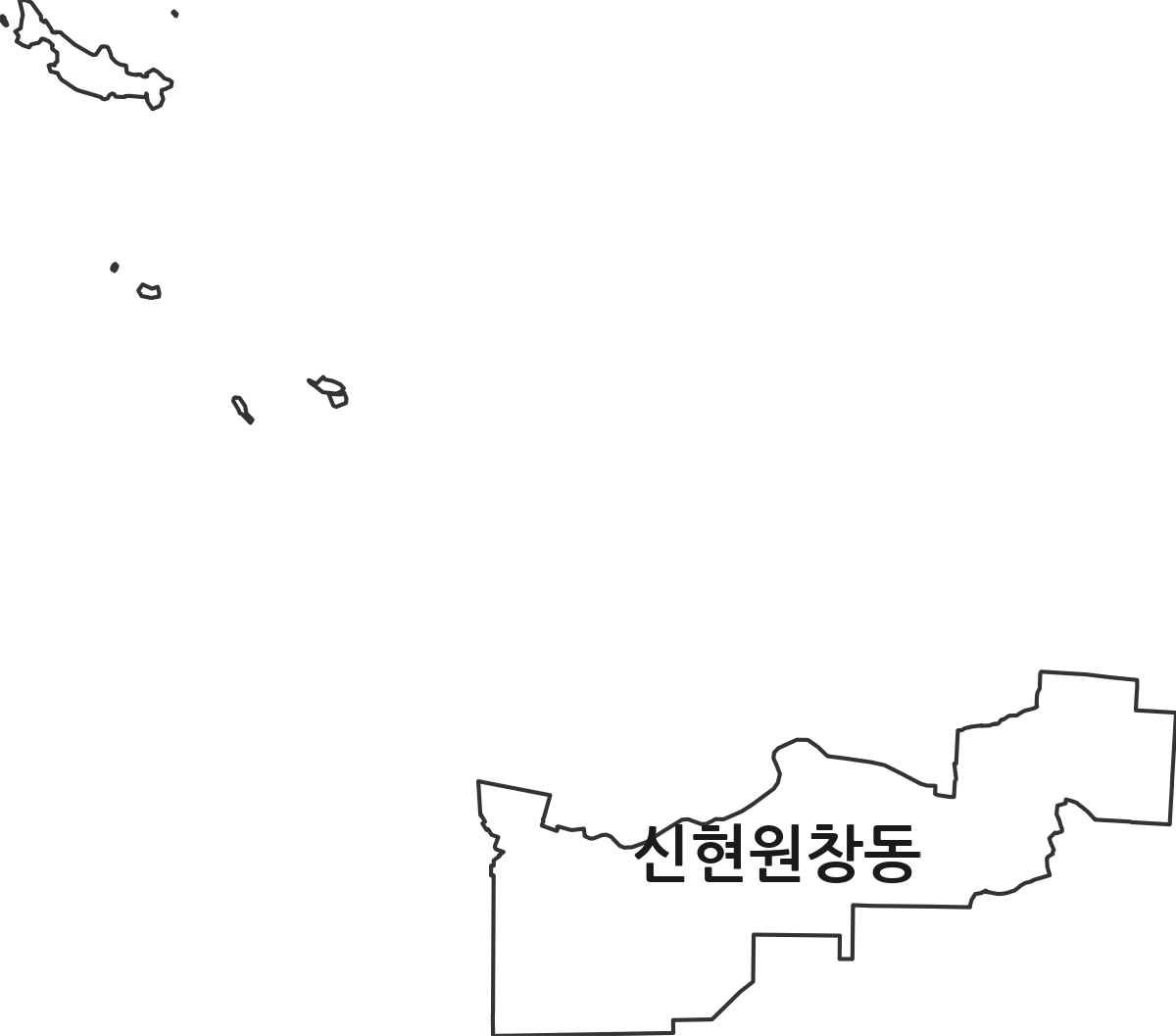 인천광역시 서구 신현원창동 행정동 행정구역 경계 지도