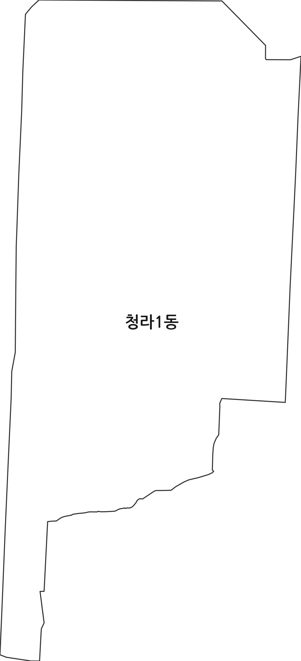 인천광역시 서구 청라1동 행정동 행정구역 경계 지도