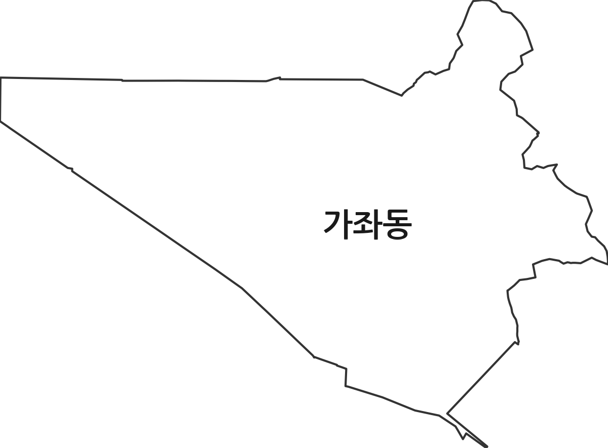 인천광역시 서구 가좌동 법정동 행정구역 경계 지도