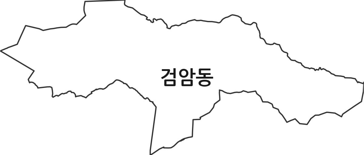 인천광역시 서구 검암동 법정동 행정구역 경계 지도