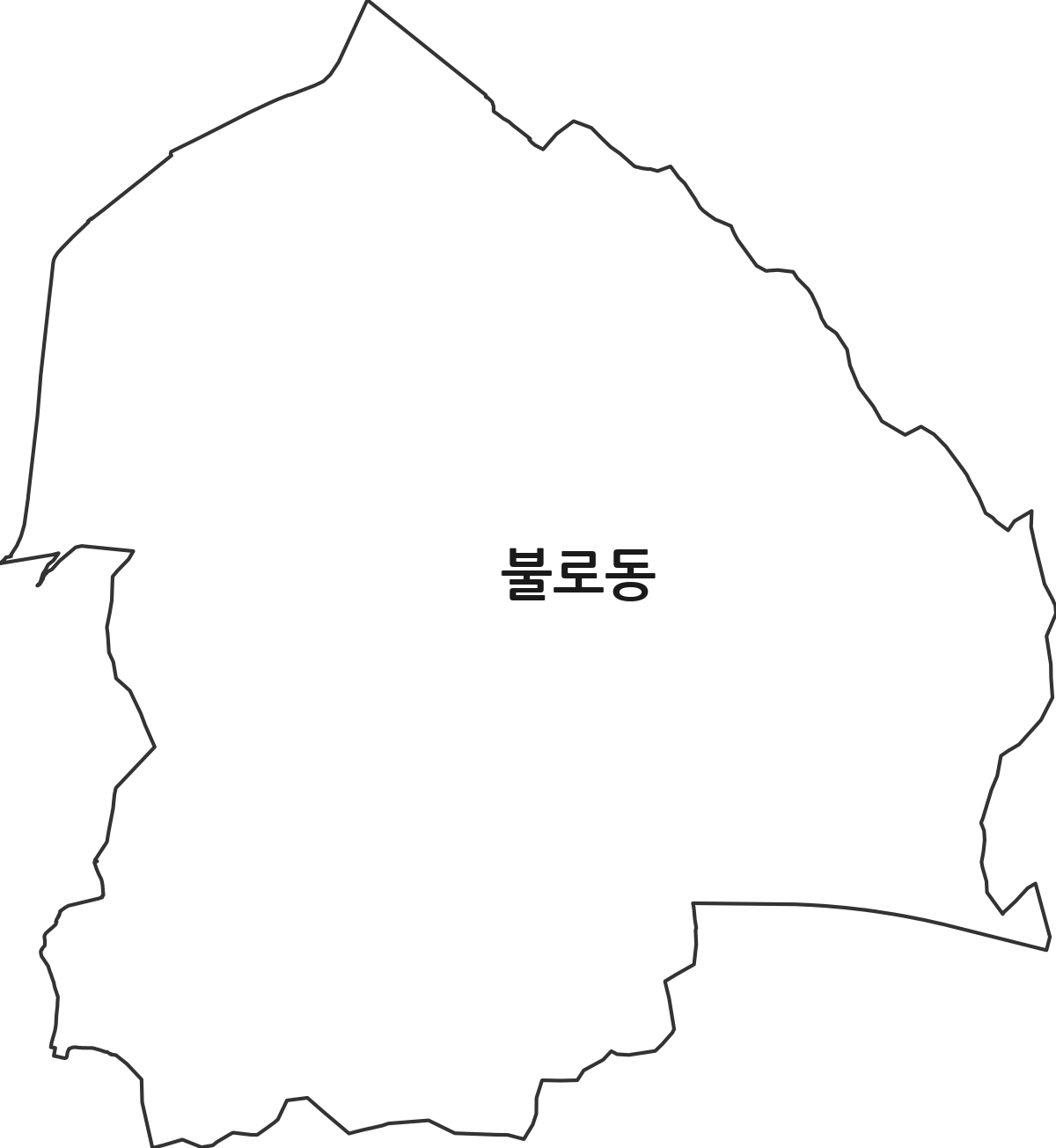 인천광역시 서구 불로동 법정동 행정구역 경계 지도