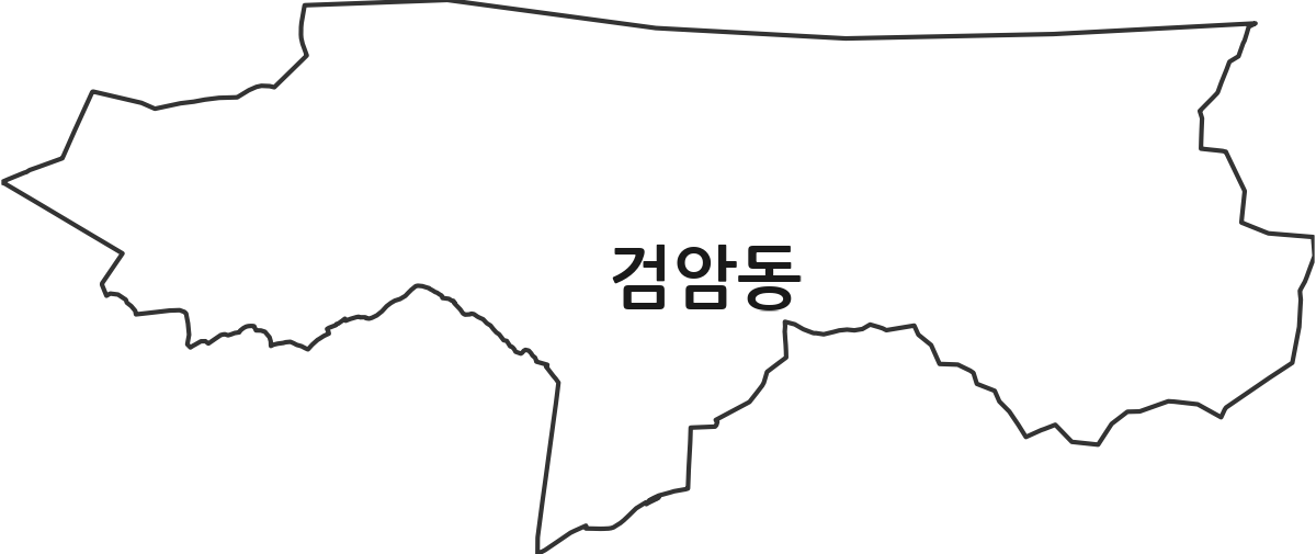 인천광역시 서해구 검암동 법정동 행정구역 경계 지도