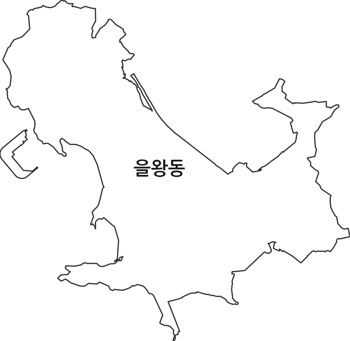 인천광역시 영종구 을왕동 법정동 행정구역 경계 지도