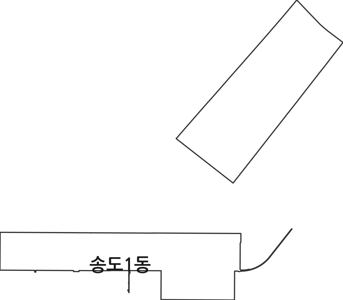 인천광역시 연수구 송도1동 행정동 행정구역 경계 지도