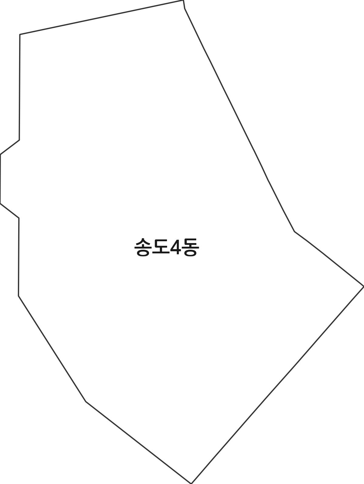 인천광역시 연수구 송도4동 행정동 행정구역 경계 지도