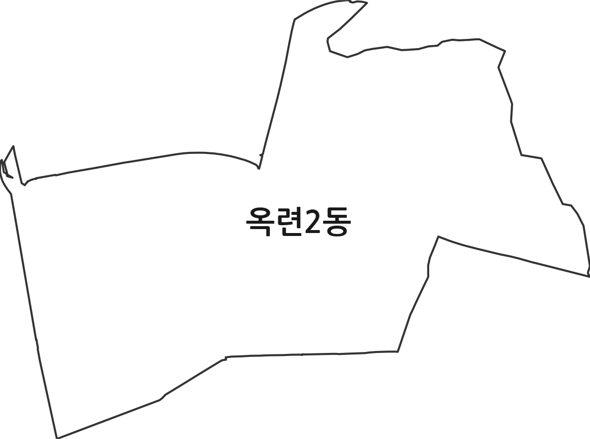 인천광역시 연수구 옥련2동 행정동 행정구역 경계 지도