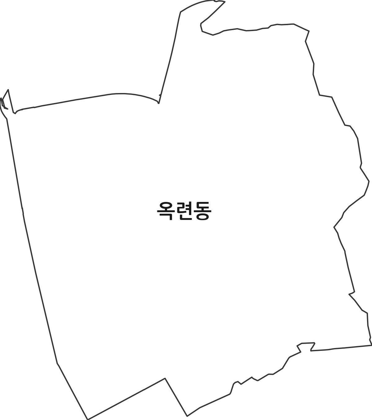 인천광역시 연수구 옥련동 법정동 행정구역 경계 지도