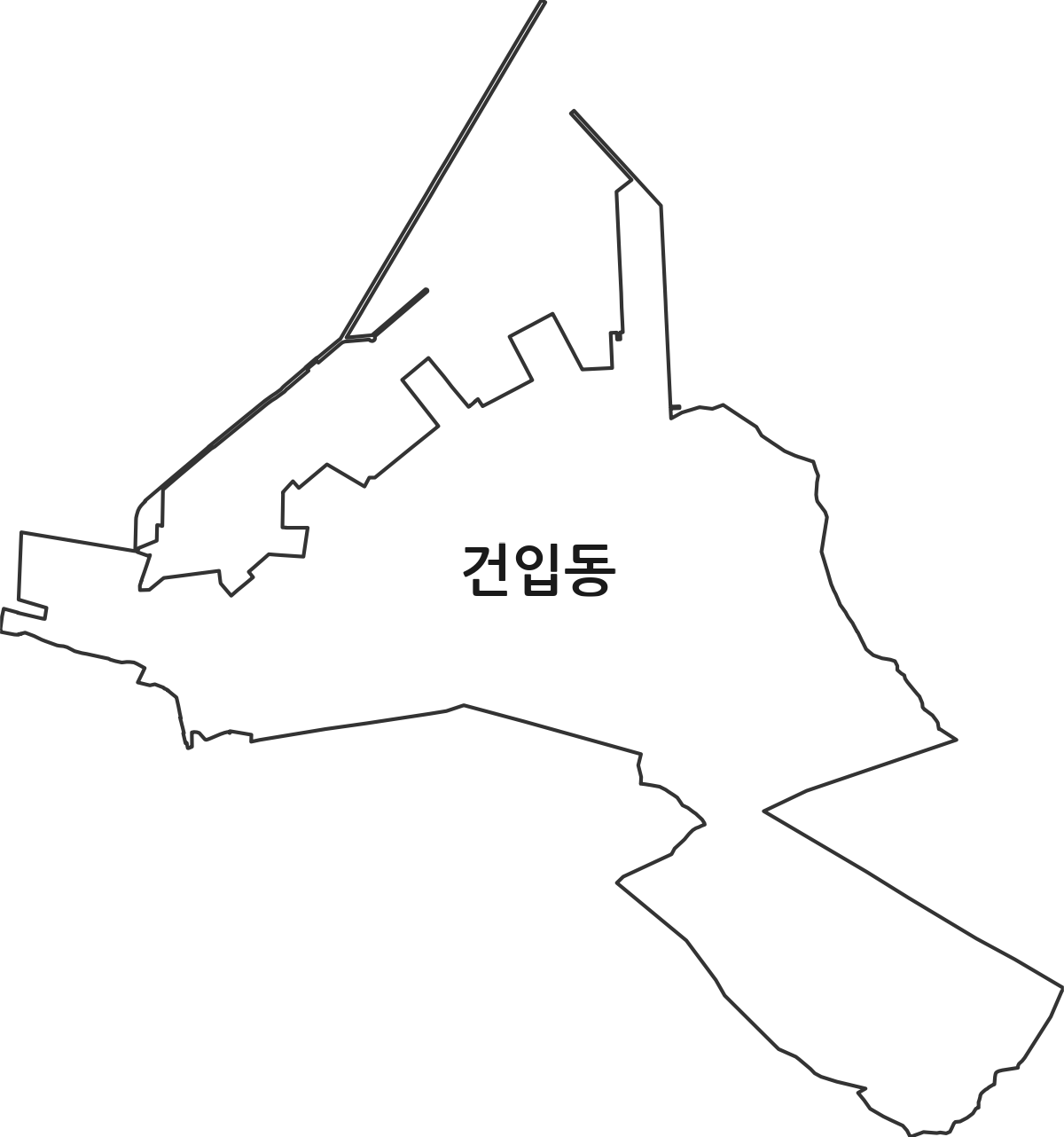 제주특별자치도 제주시 건입동 행정동 행정구역 경계 지도
