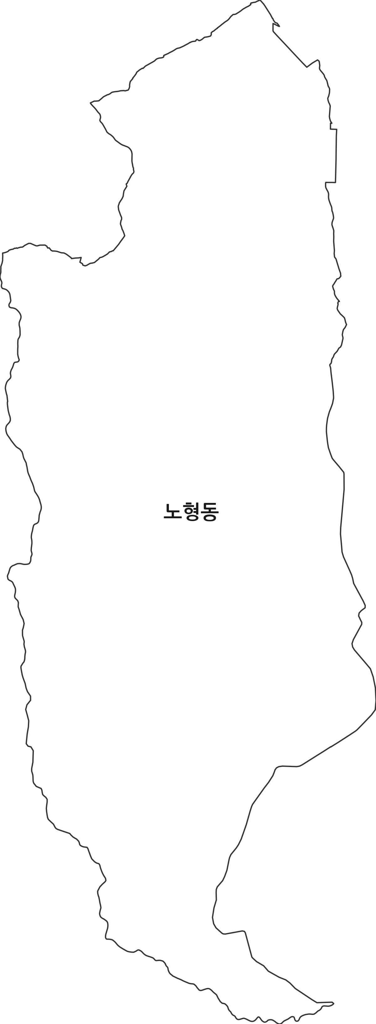제주특별자치도 제주시 노형동 행정동 행정구역 경계 지도