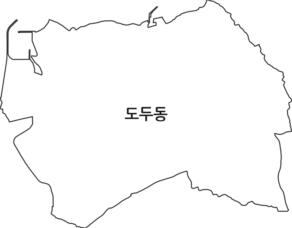제주특별자치도 제주시 도두동 행정동 행정구역 경계 지도