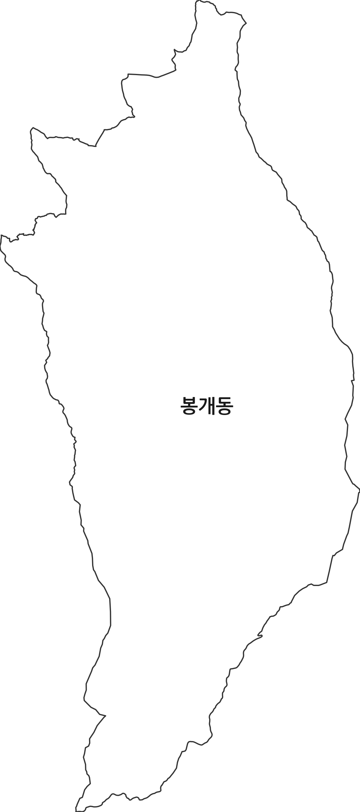 제주특별자치도 제주시 봉개동 행정동 행정구역 경계 지도