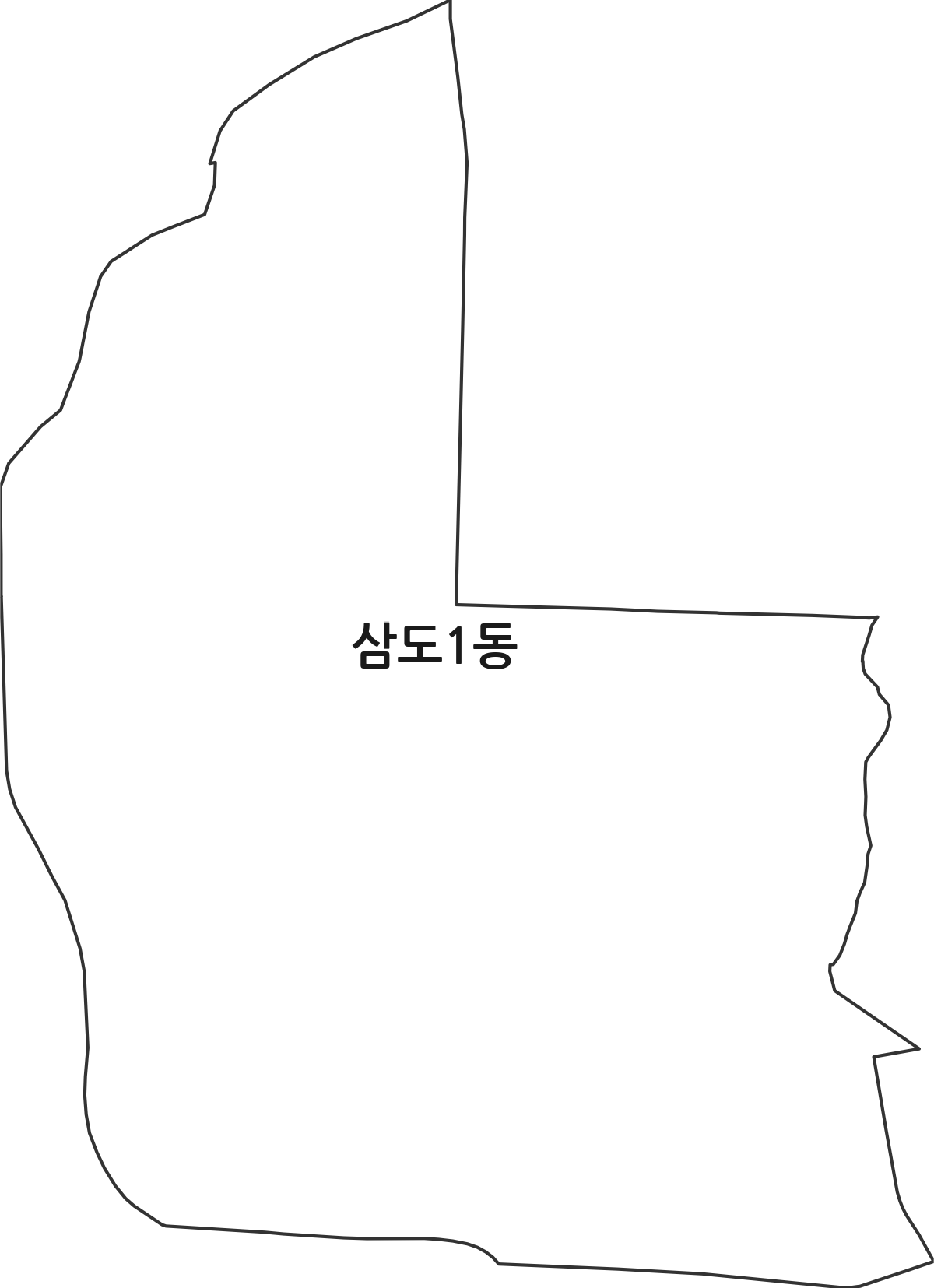제주특별자치도 제주시 삼도1동 행정동 행정구역 경계 지도