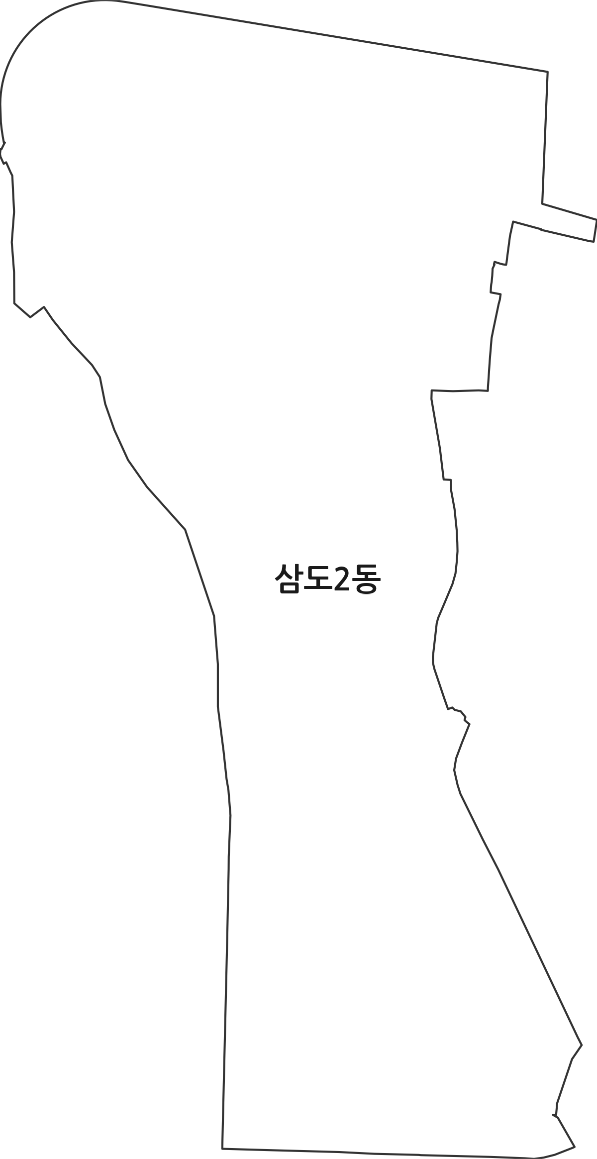 제주특별자치도 제주시 삼도2동 행정동 행정구역 경계 지도