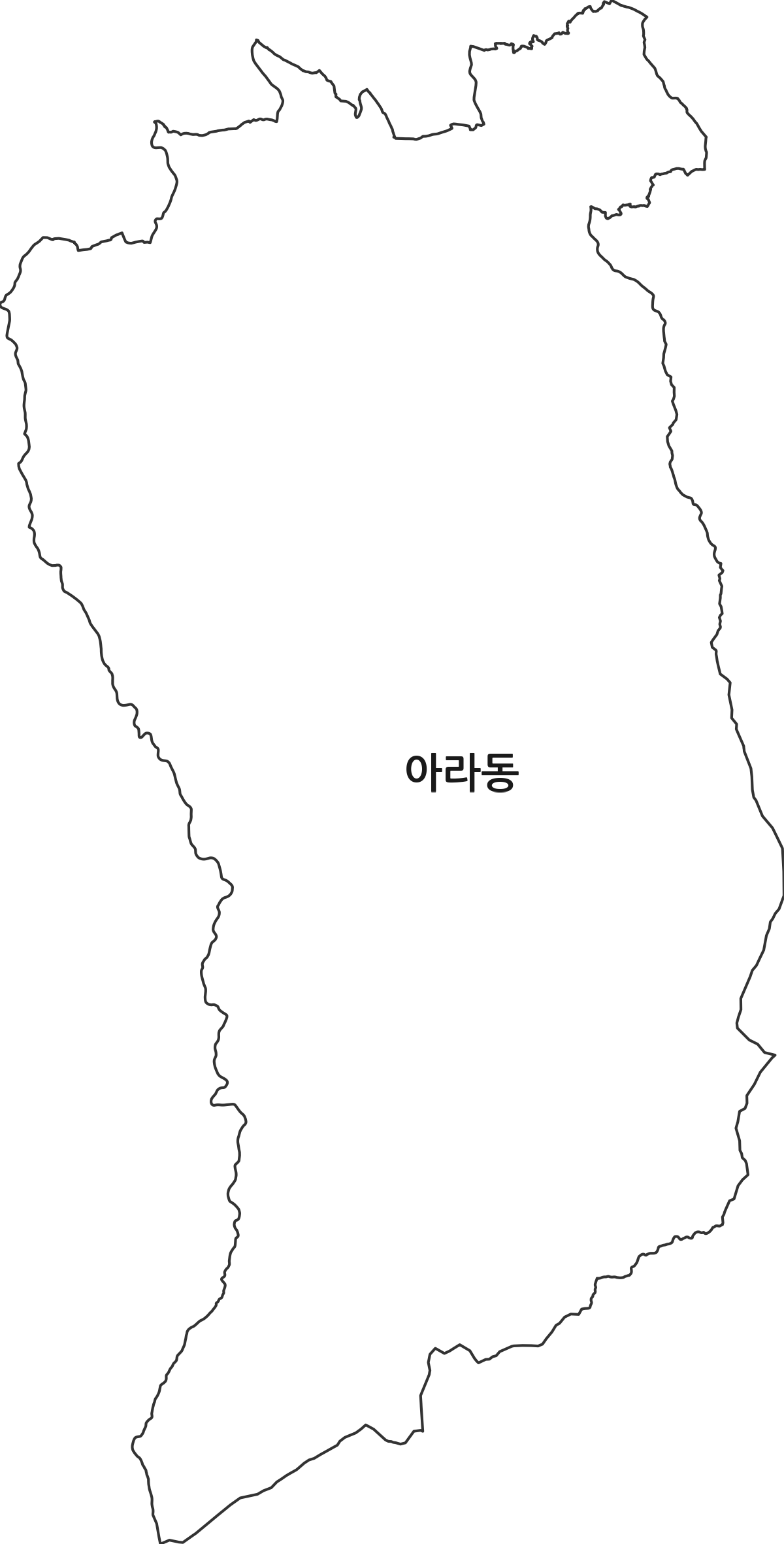 제주특별자치도 제주시 아라동 행정동 행정구역 경계 지도